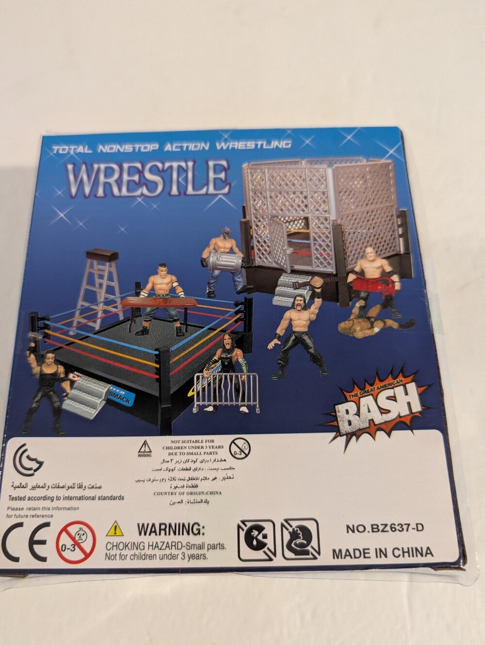 TNA Total Nonstop Action Wrestling Ring With Accessories And Figures New